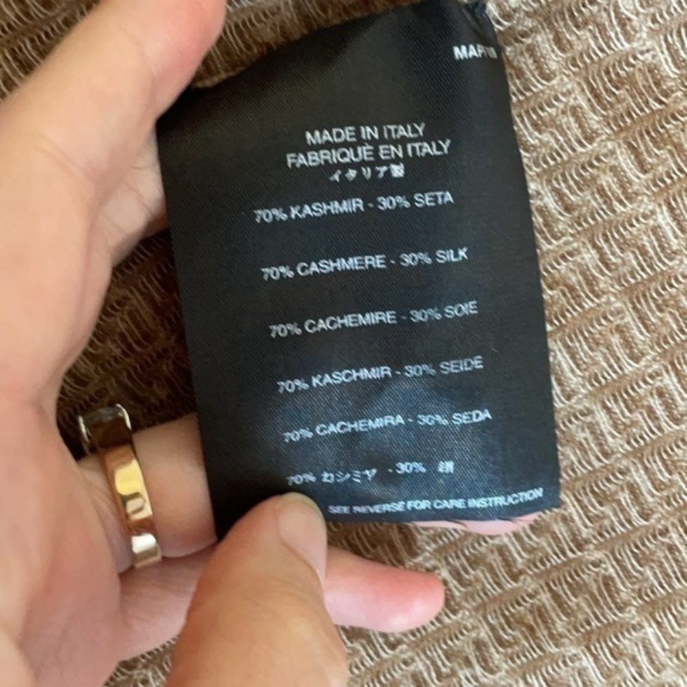Fendi Cashmere Silk Zucca Cardigan Sweater Monogram “FF” - Picture 10 of 14